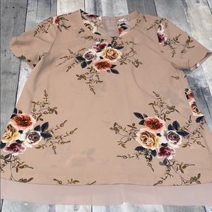 Jodifl medium nude blouse with rose design